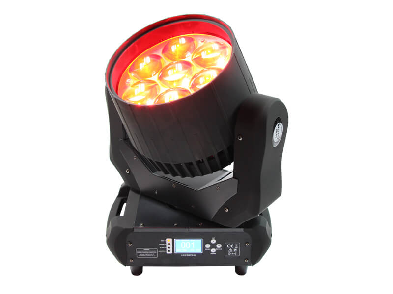 7 颗 40W 4 合 1 LED 摇头光束变焦染色灯